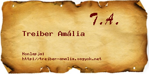 Treiber Amália névjegykártya